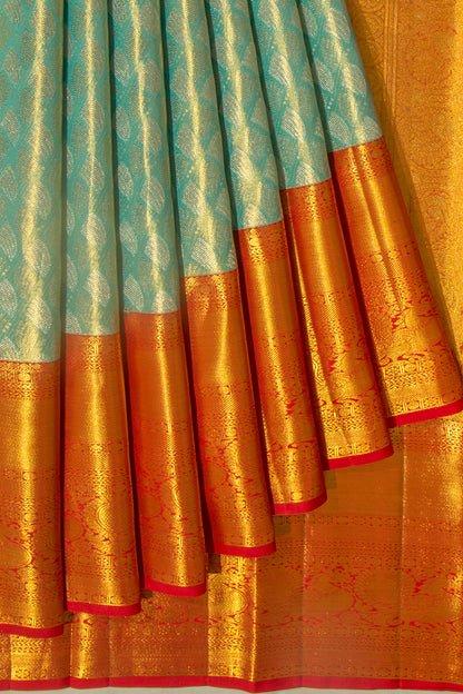 Taranga Kanchi Silk Tissue Brocade Sky Blue Saree