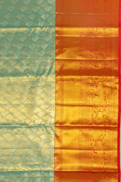 Taranga Kanchi Silk Tissue Brocade Sky Blue Saree