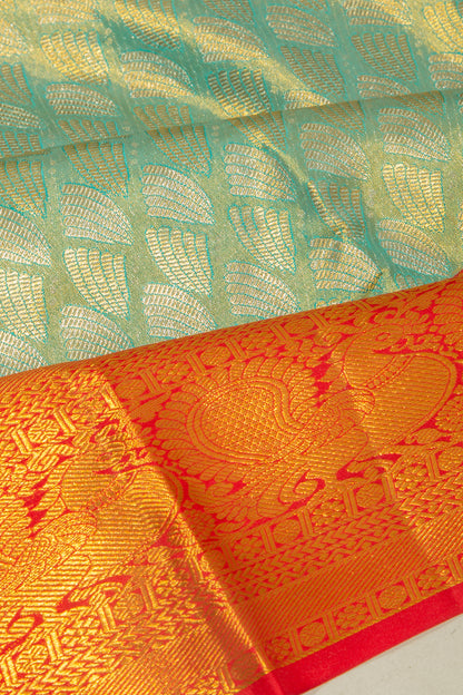 Taranga Kanchi Silk Tissue Brocade Sky Blue Saree