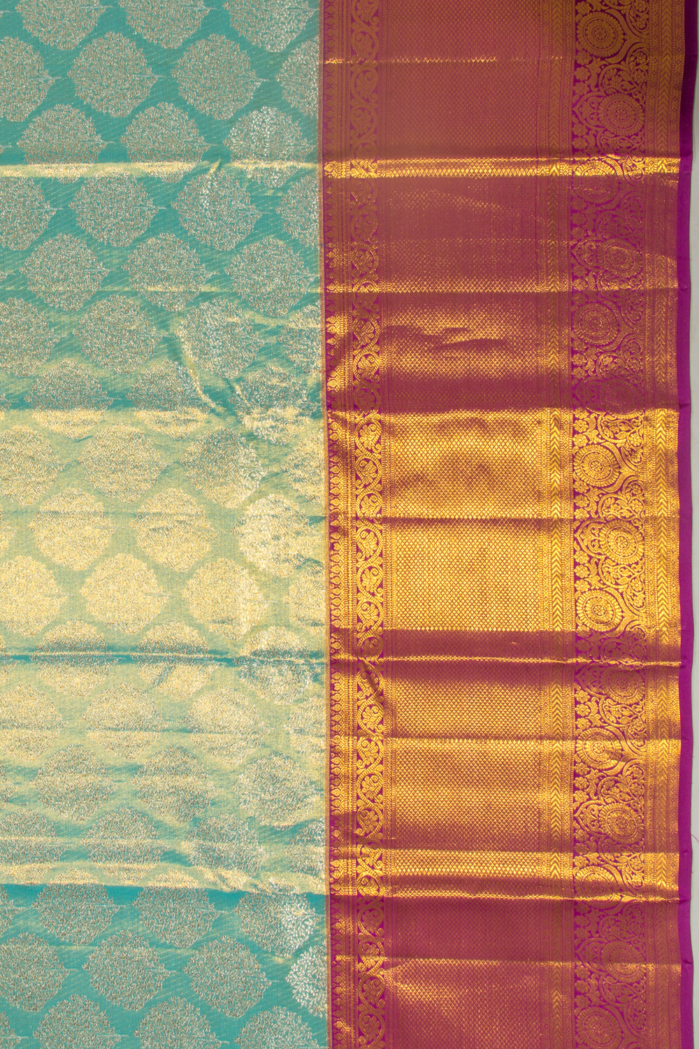 Taranga Kanchi Silk Tissue Brocade Sky Blue Saree