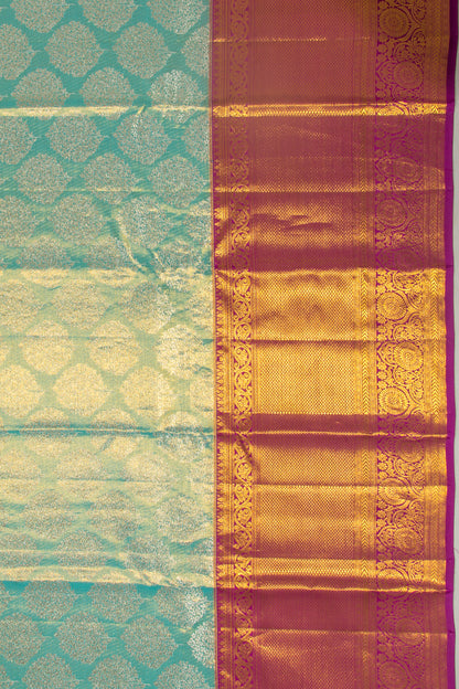 Taranga Kanchi Silk Tissue Brocade Sky Blue Saree