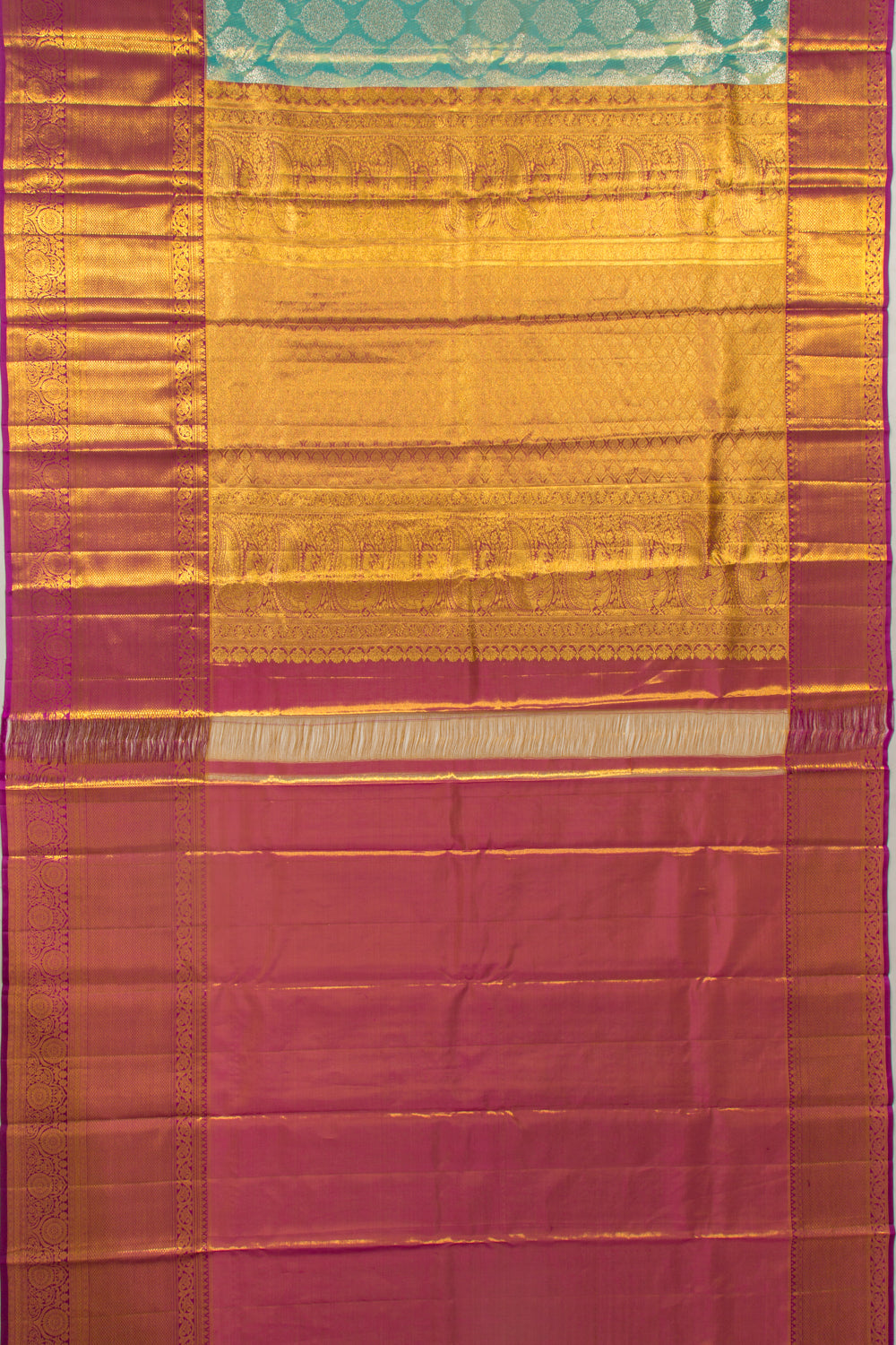 Taranga Kanchi Silk Tissue Brocade Sky Blue Saree