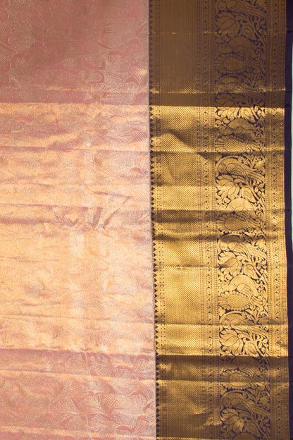 Taranga Kanchi Silk Tissue Brocade Peach Saree