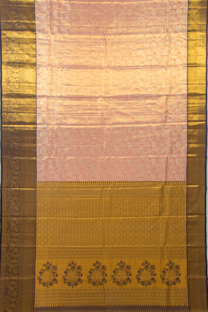 Taranga Kanchi Silk Tissue Brocade Peach Saree