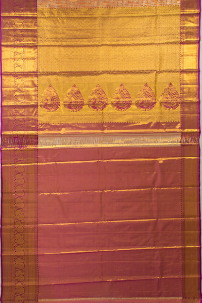 Taranga Kanchi Silk Tissue Brocade Orange Saree