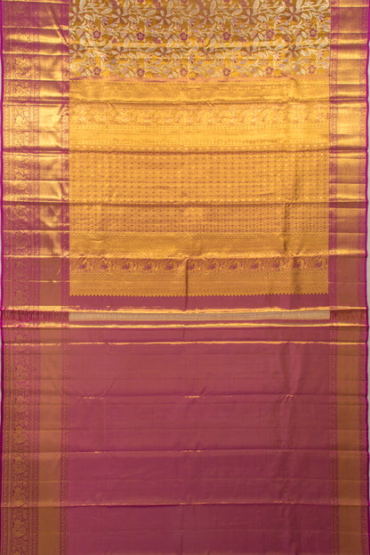 Taranga Kanchi Silk Tissue Jaal Gold Saree