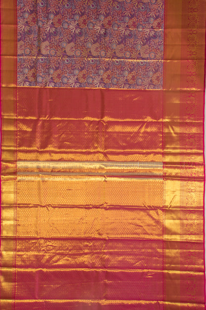 Taranga Kanchi Silk Tissue Brocade Dark Blue Saree