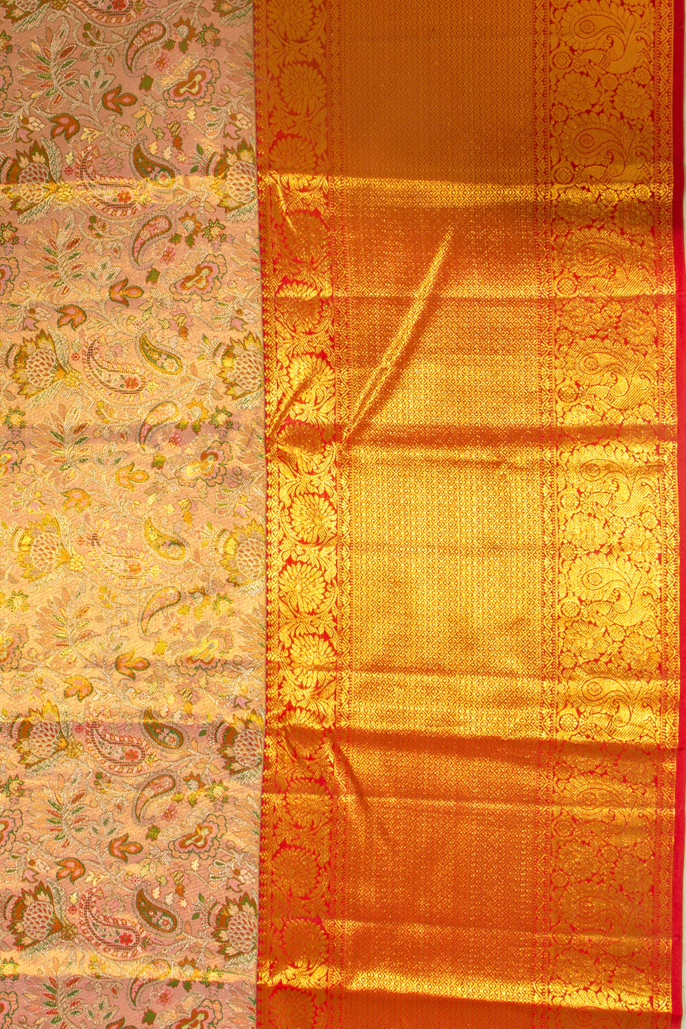 Taranga Kanchi Silk Tissue Brocade Baby Pink Saree