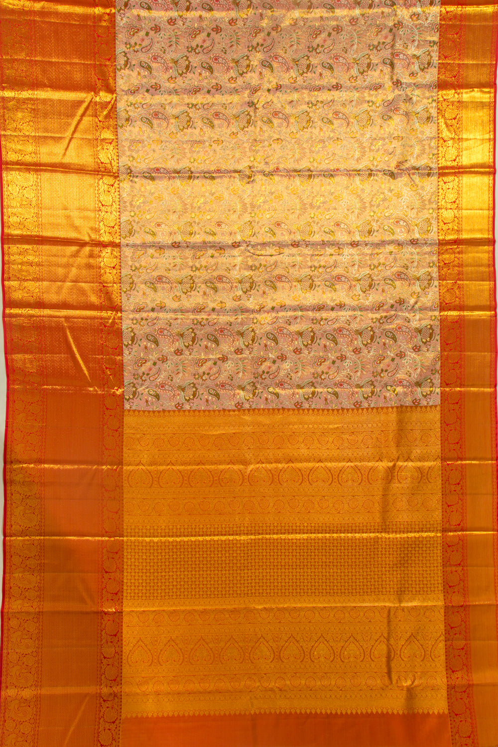 Taranga Kanchi Silk Tissue Brocade Baby Pink Saree