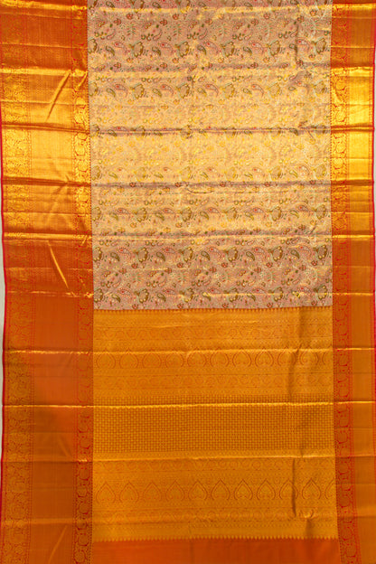 Taranga Kanchi Silk Tissue Brocade Baby Pink Saree