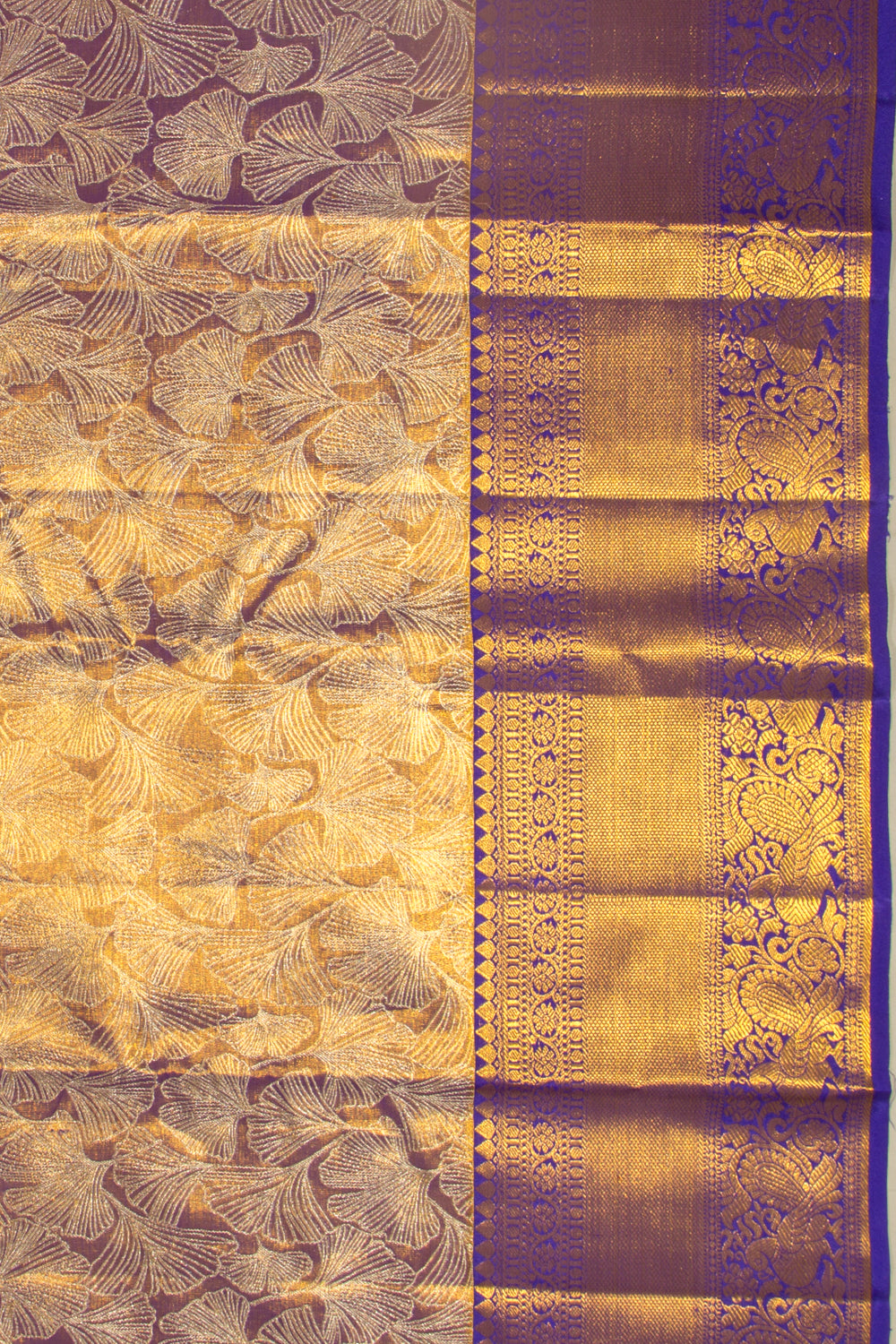 Taranga Kanchi Silk Tissue Brocade Dark Blue Saree