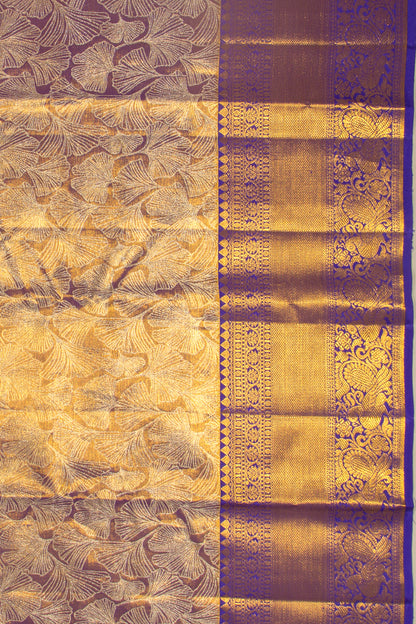 Taranga Kanchi Silk Tissue Brocade Dark Blue Saree