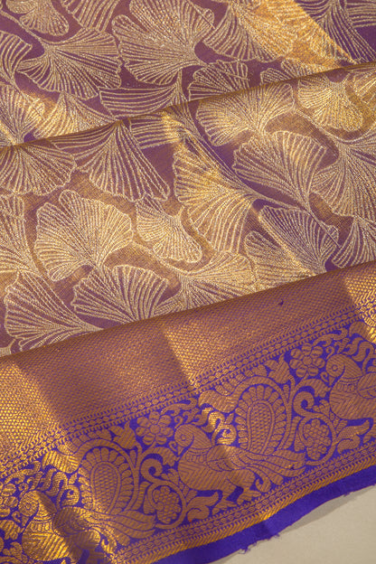 Taranga Kanchi Silk Tissue Brocade Dark Blue Saree