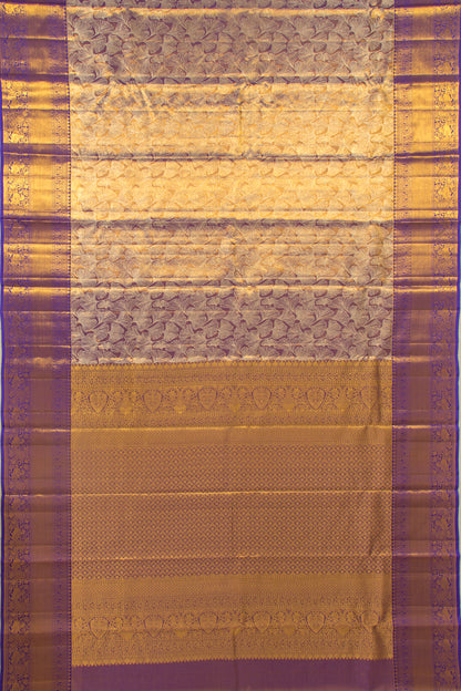 Taranga Kanchi Silk Tissue Brocade Dark Blue Saree