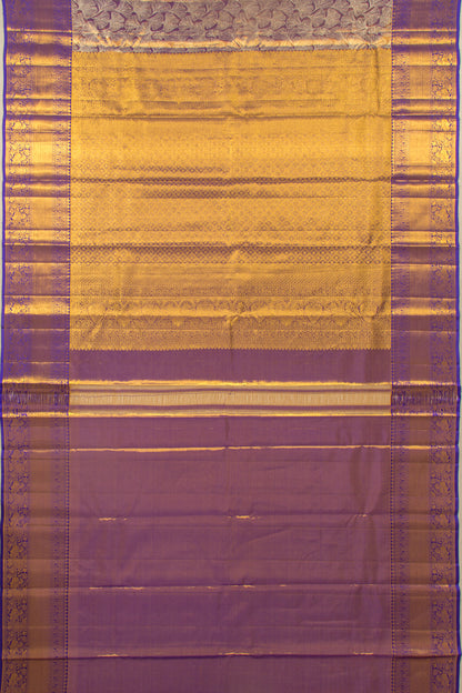 Taranga Kanchi Silk Tissue Brocade Dark Blue Saree