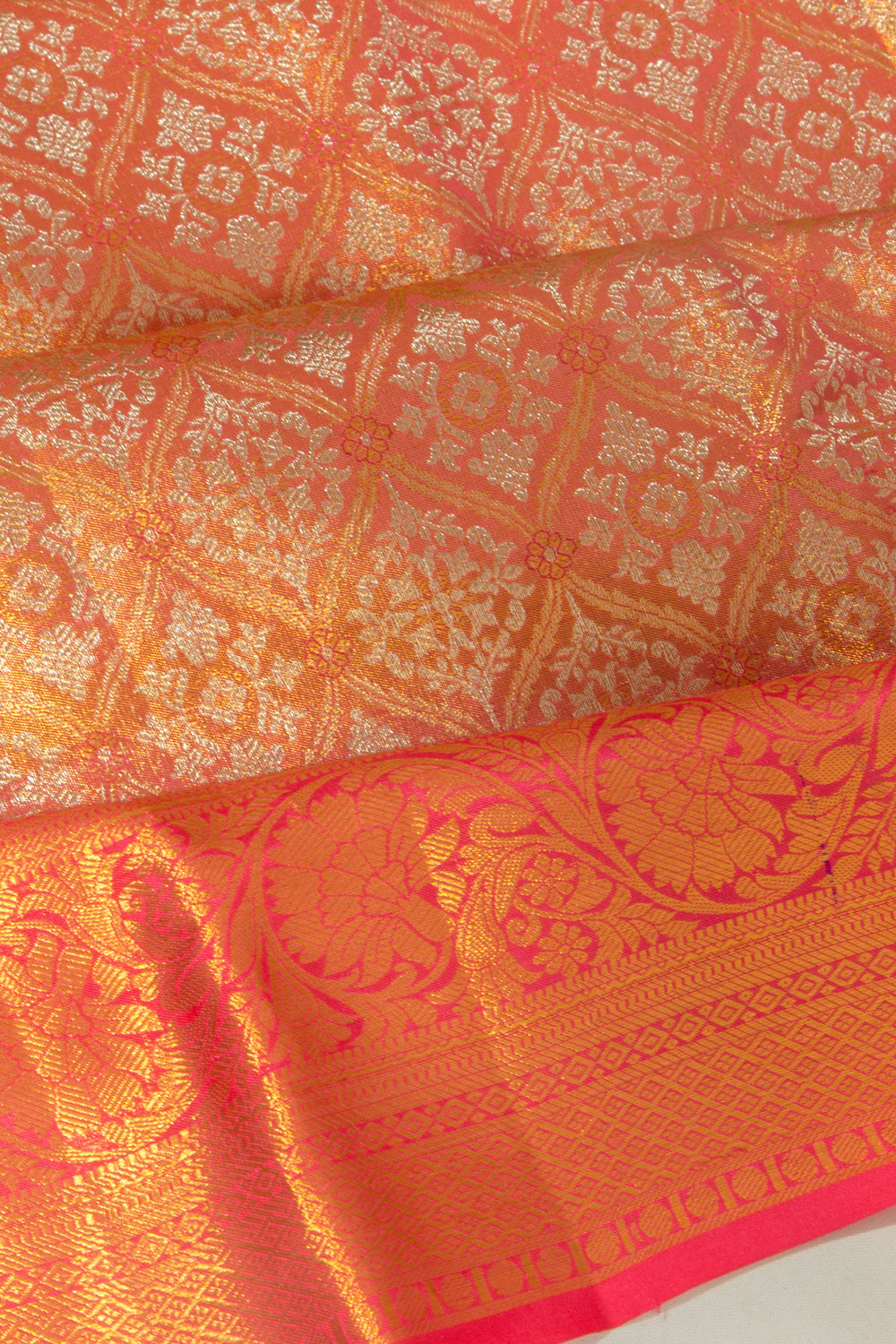 Taranga Kanchi Silk Tissue Brocade Pink Saree