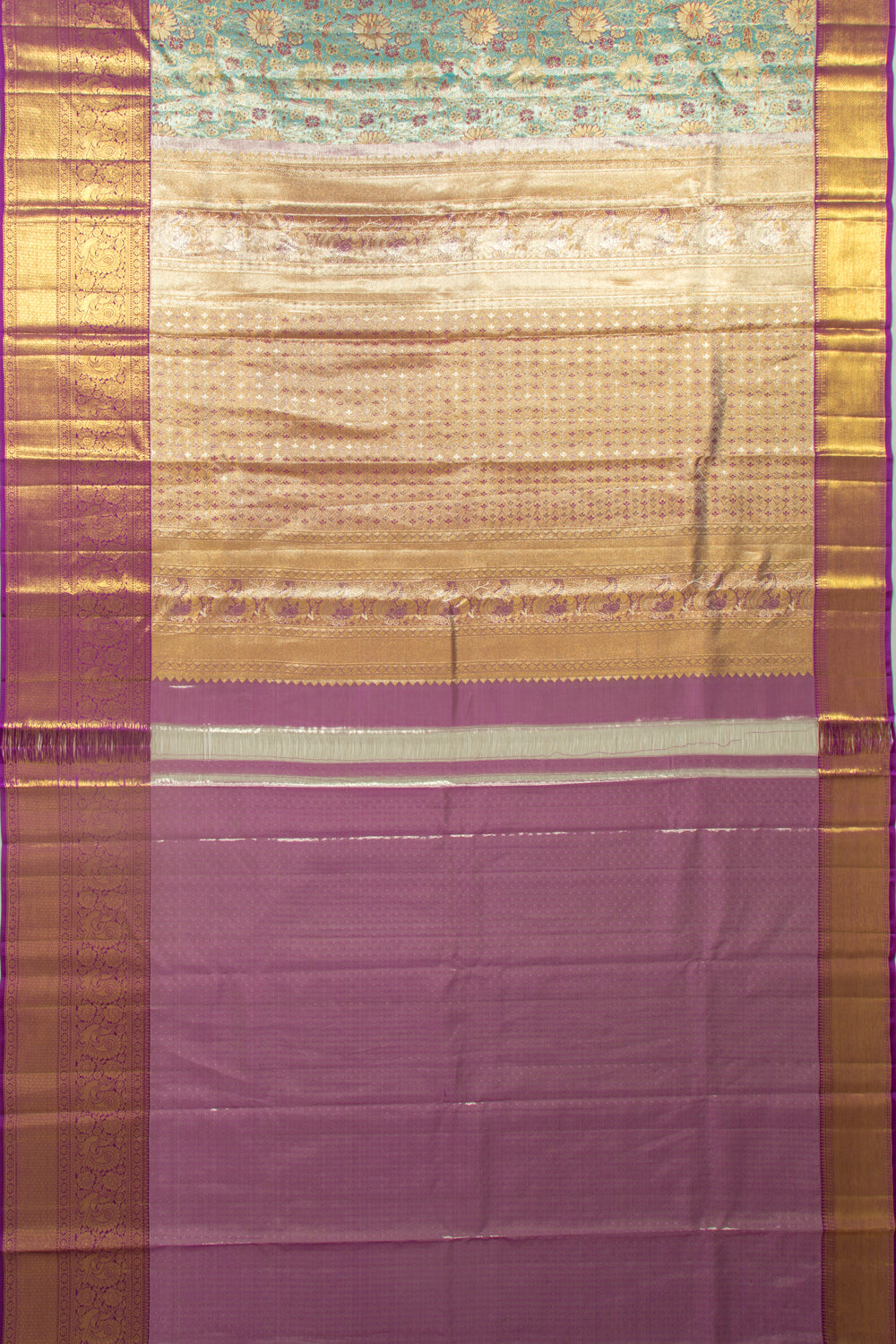 Taranga Kanchi Silk Tissue Brocade Sky Blue Saree