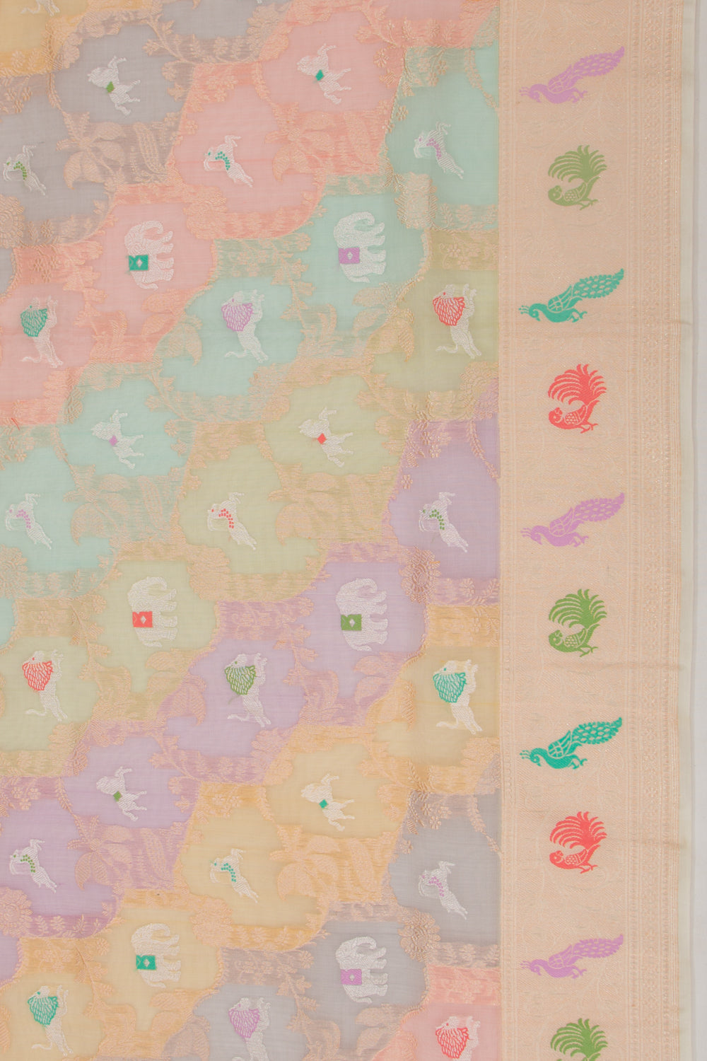 Banarasi Kora Organza Shikargah Rangkat Saree