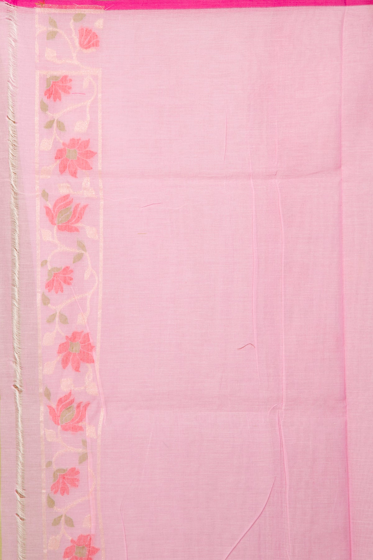 Banarasi Cotton Jamdani All Over Baby Pink Saree