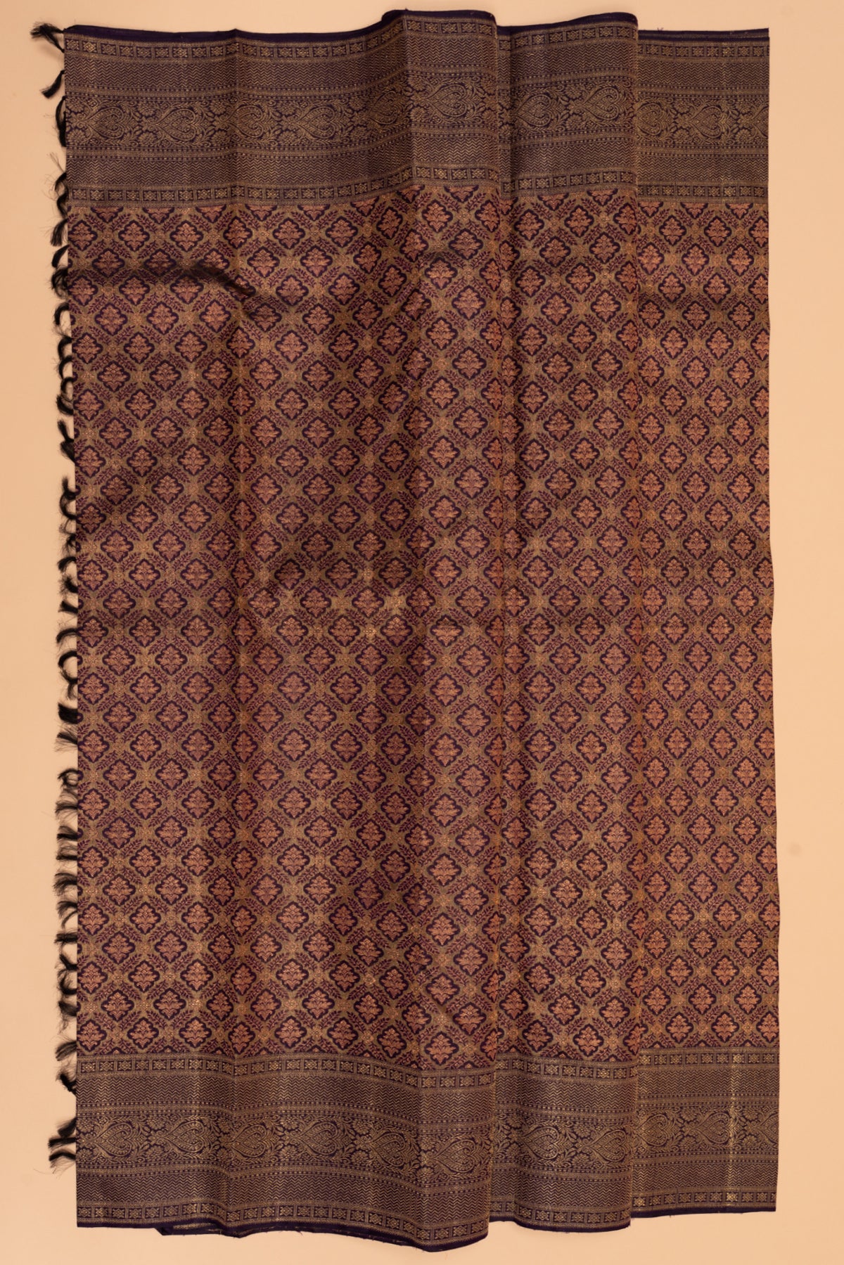 Kanchipuram Silk Brocade Purple Saree