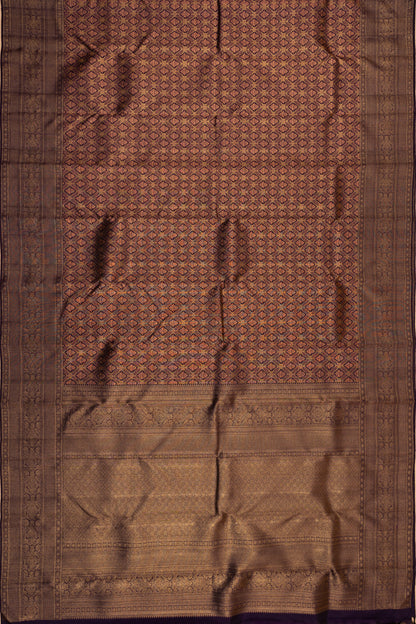 Kanchipuram Silk Brocade Purple Saree