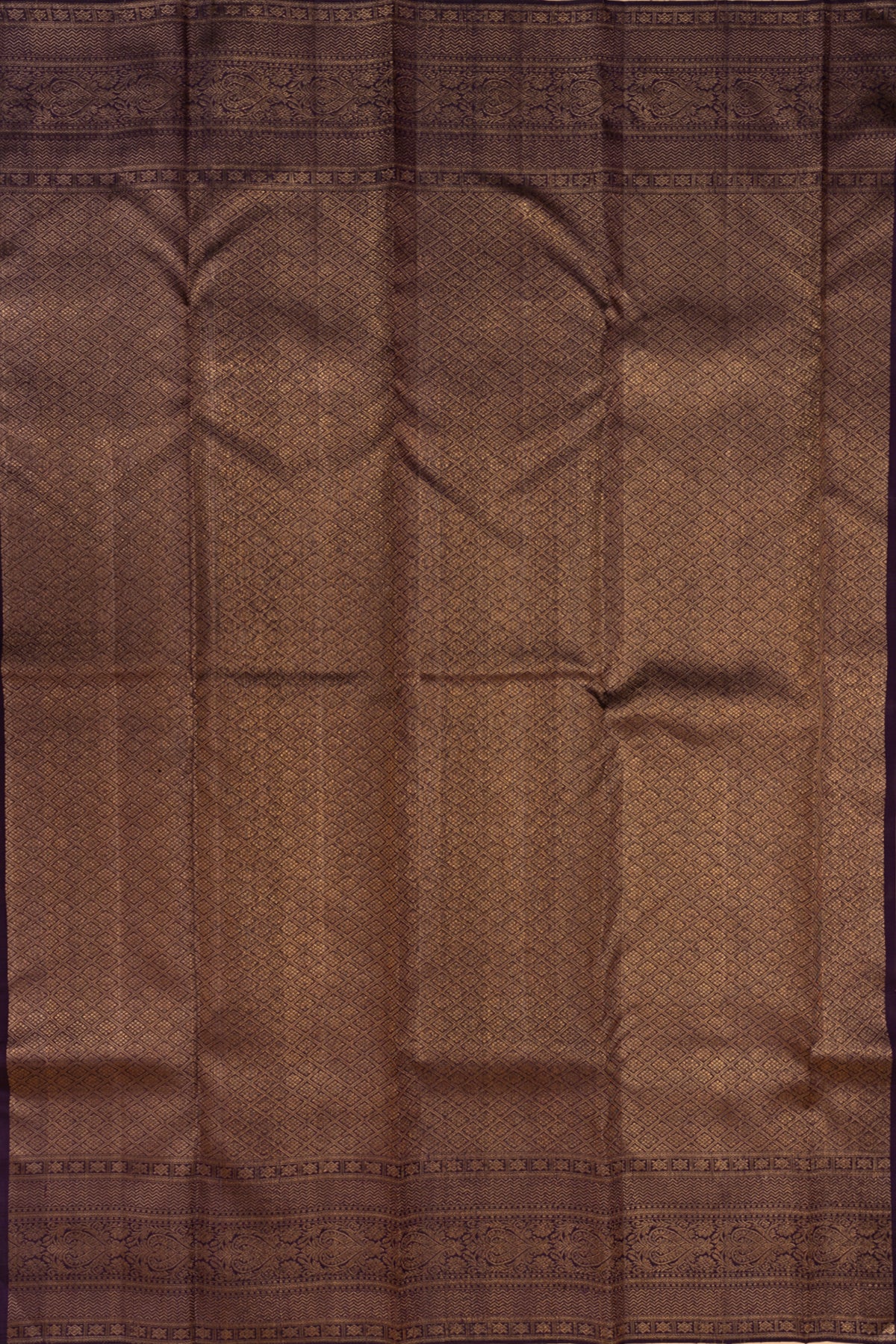 Kanchipuram Silk Brocade Purple Saree