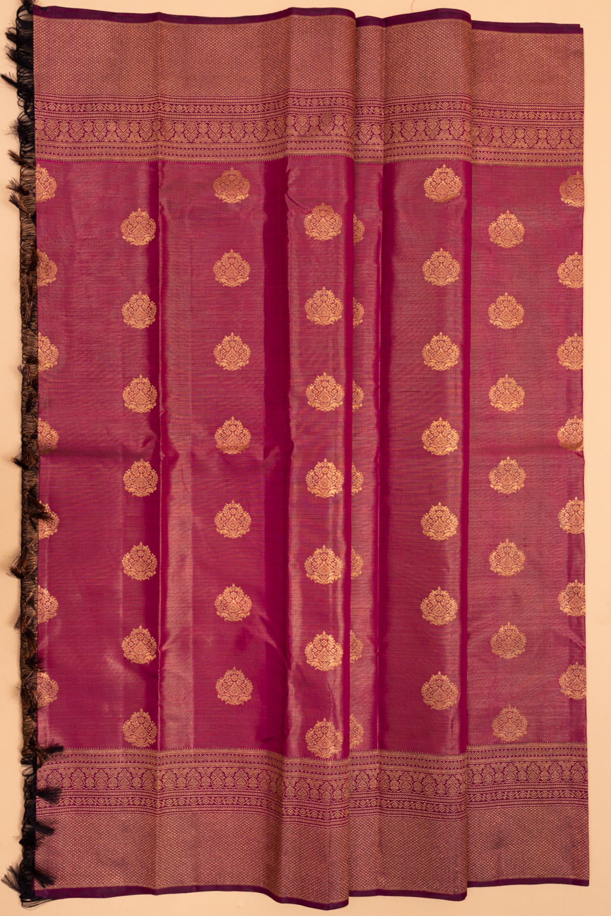 Kanchipuram Silk Tissue Butta Purple Saree