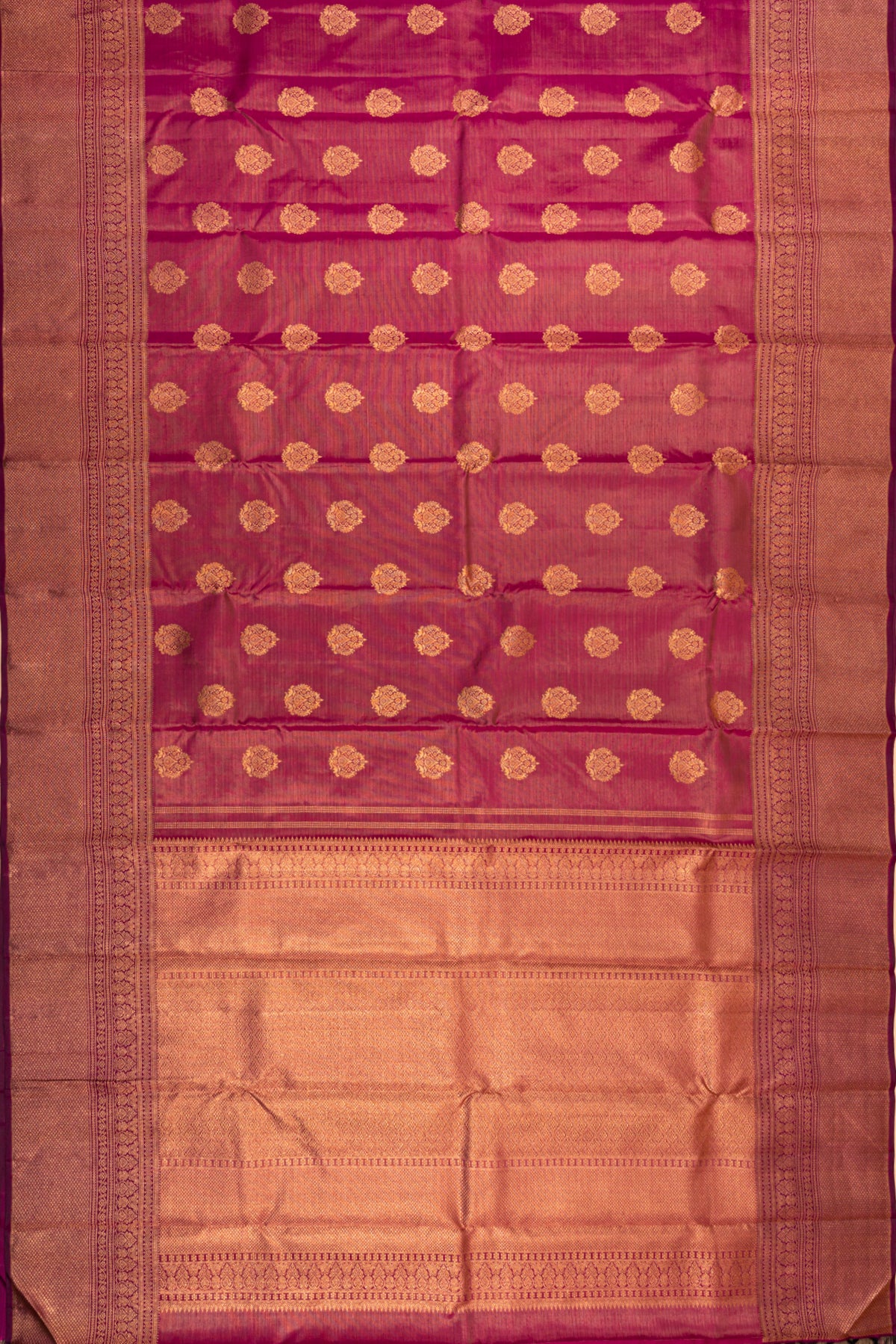 Kanchipuram Silk Tissue Butta Purple Saree