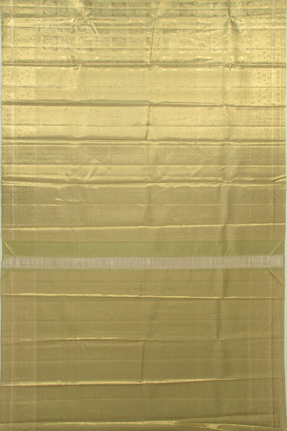 Kanchipuram Silk Tissue Checks And Butta Green Saree