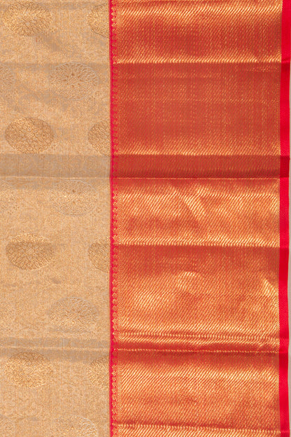 Kanchipuram Silk Tissue Butta Gold Saree