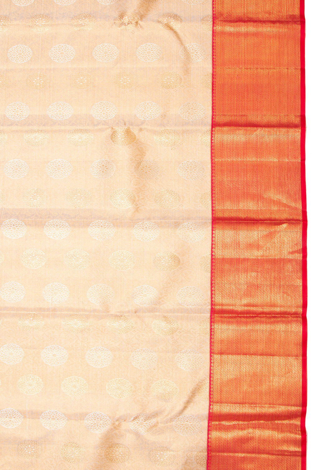 Kanchipuram Silk Tissue Butta Gold Saree