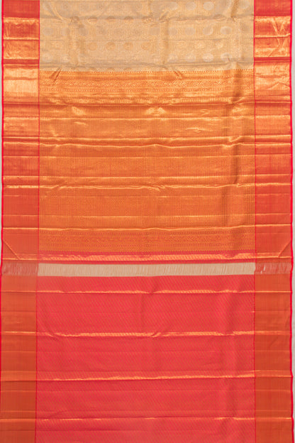 Kanchipuram Silk Tissue Butta Gold Saree