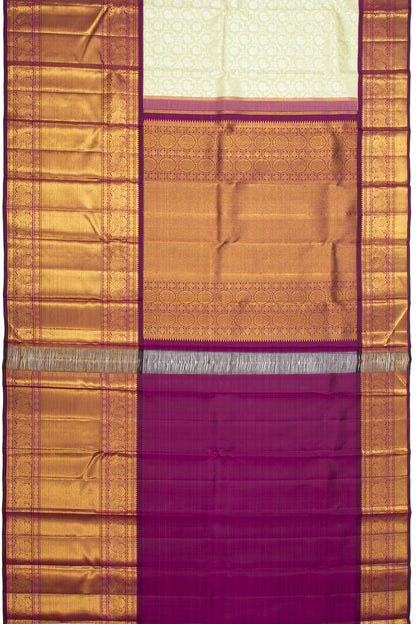 Kanchipuram Silk Jaal Pastel Green Saree
