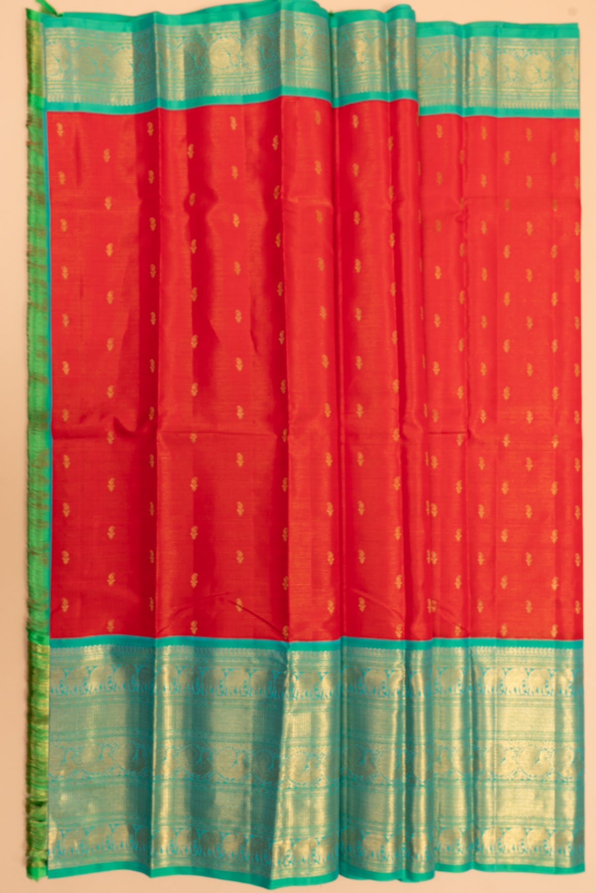 Kanchipuram Silk Butta Red Saree