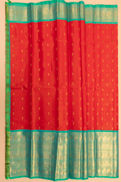 Kanchipuram Silk Butta Red Saree