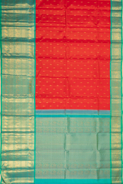 Kanchipuram Silk Butta Red Saree