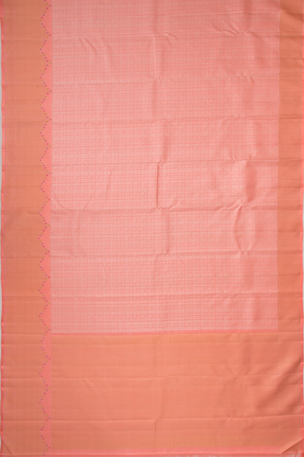 Kanchipuram Silk Brocade Peach Saree