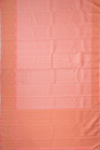 Kanchipuram Silk Brocade Peach Saree