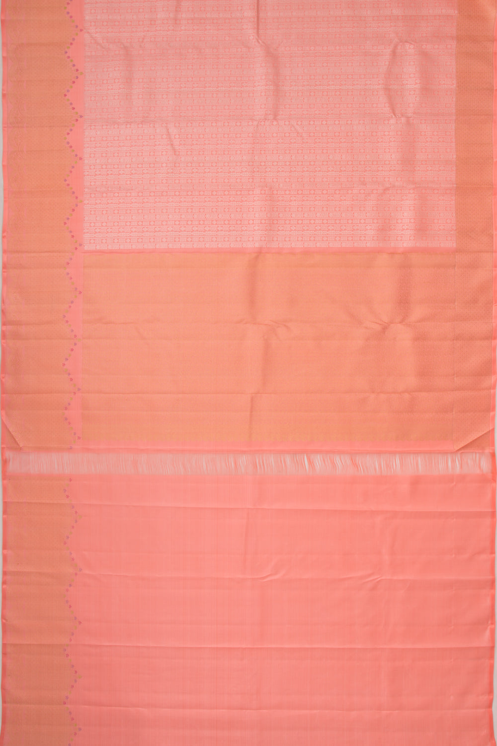 Kanchipuram Silk Brocade Peach Saree