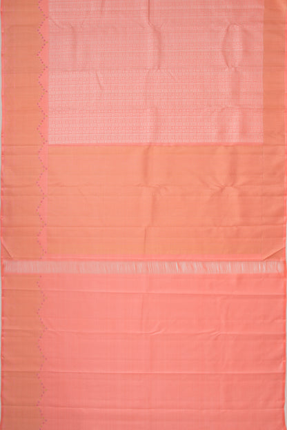 Kanchipuram Silk Brocade Peach Saree