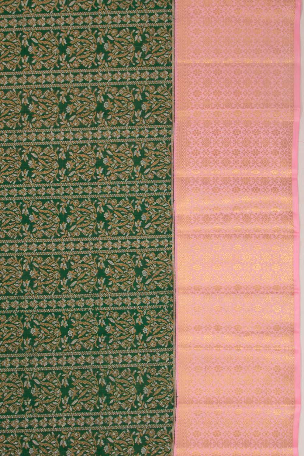 Kanchipuram Silk Brocade Green Saree