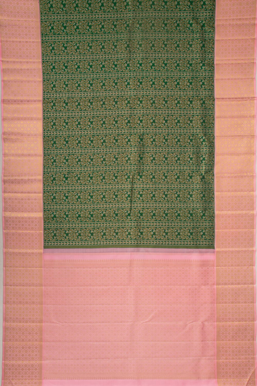 Kanchipuram Silk Brocade Green Saree