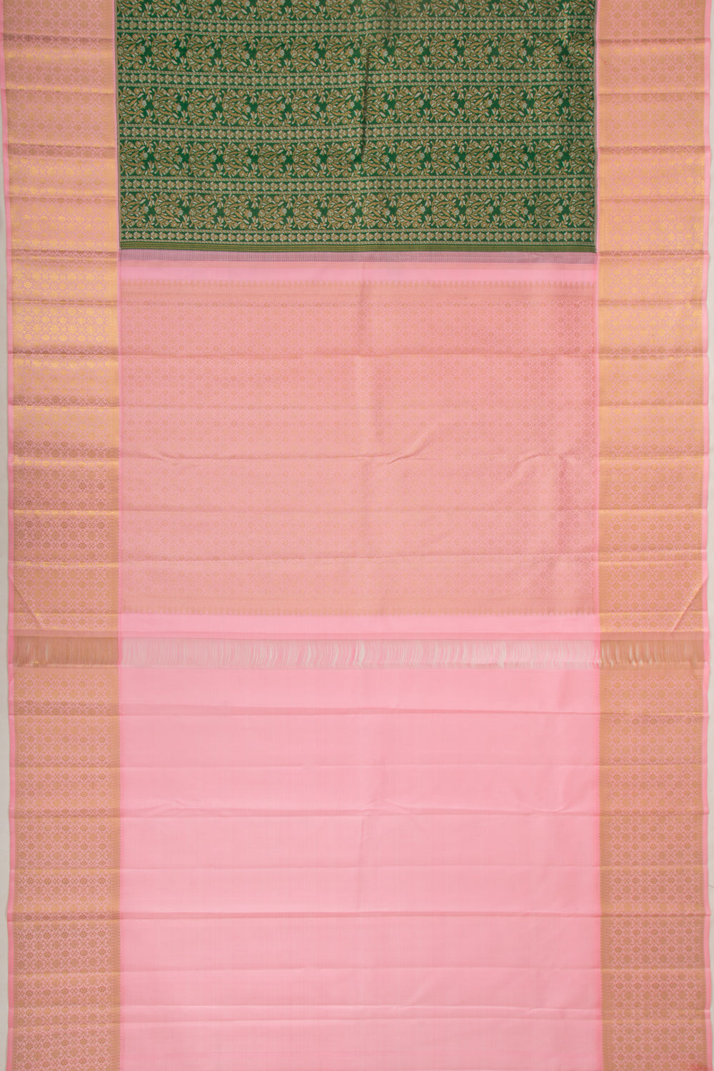 Kanchipuram Silk Brocade Green Saree