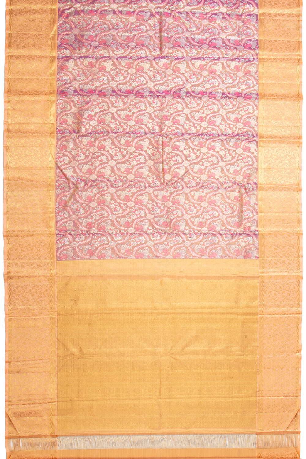 Kanchipuram Silk Tissue Brocade Purple Saree