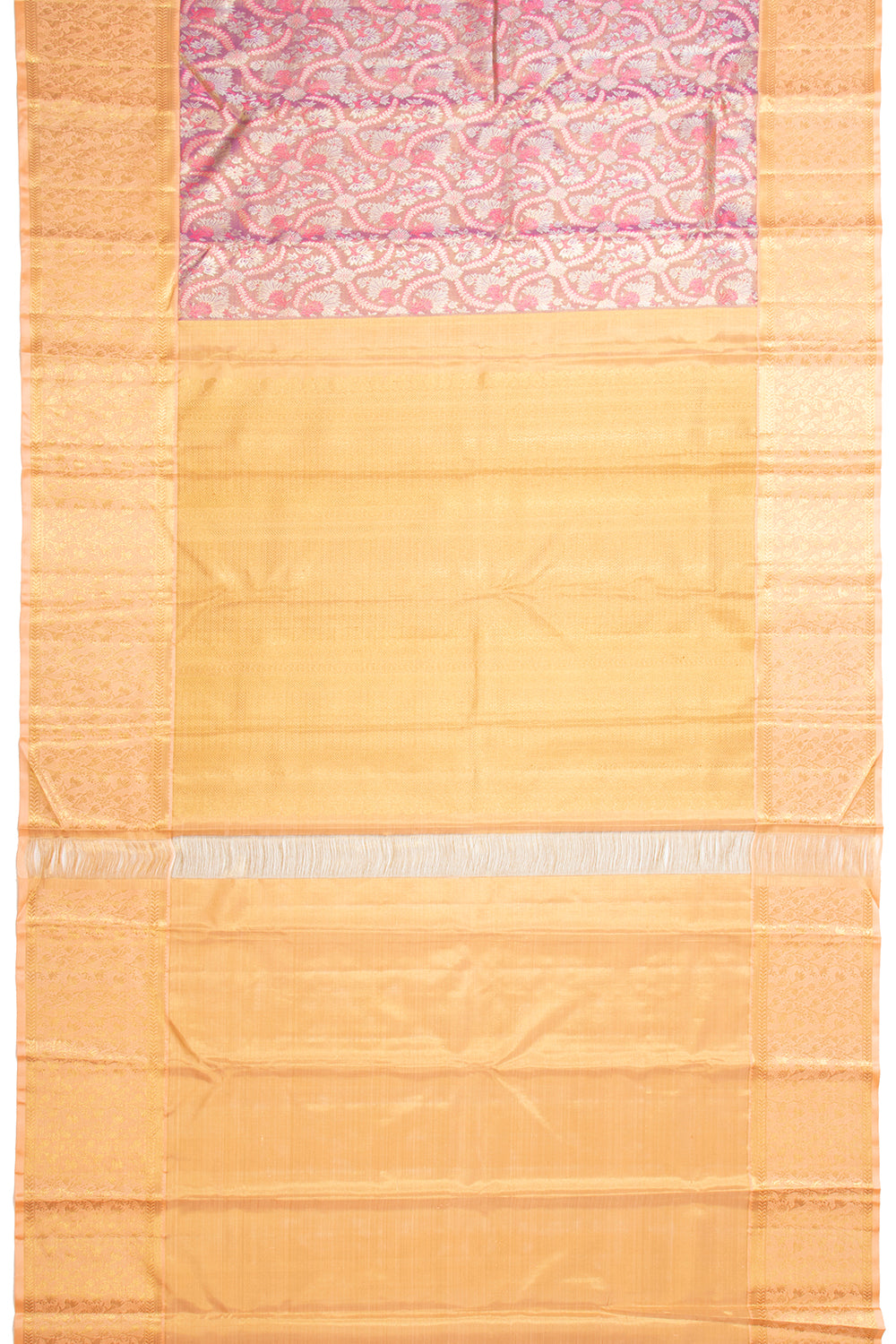 Kanchipuram Silk Tissue Brocade Purple Saree