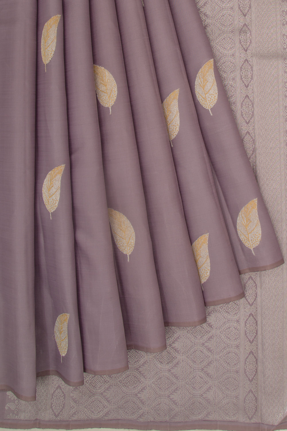Kanchipuram Silk Butta Lilac Saree