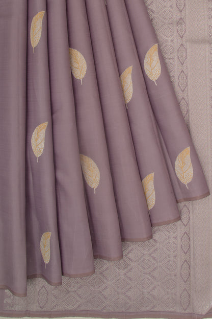 Kanchipuram Silk Butta Lilac Saree