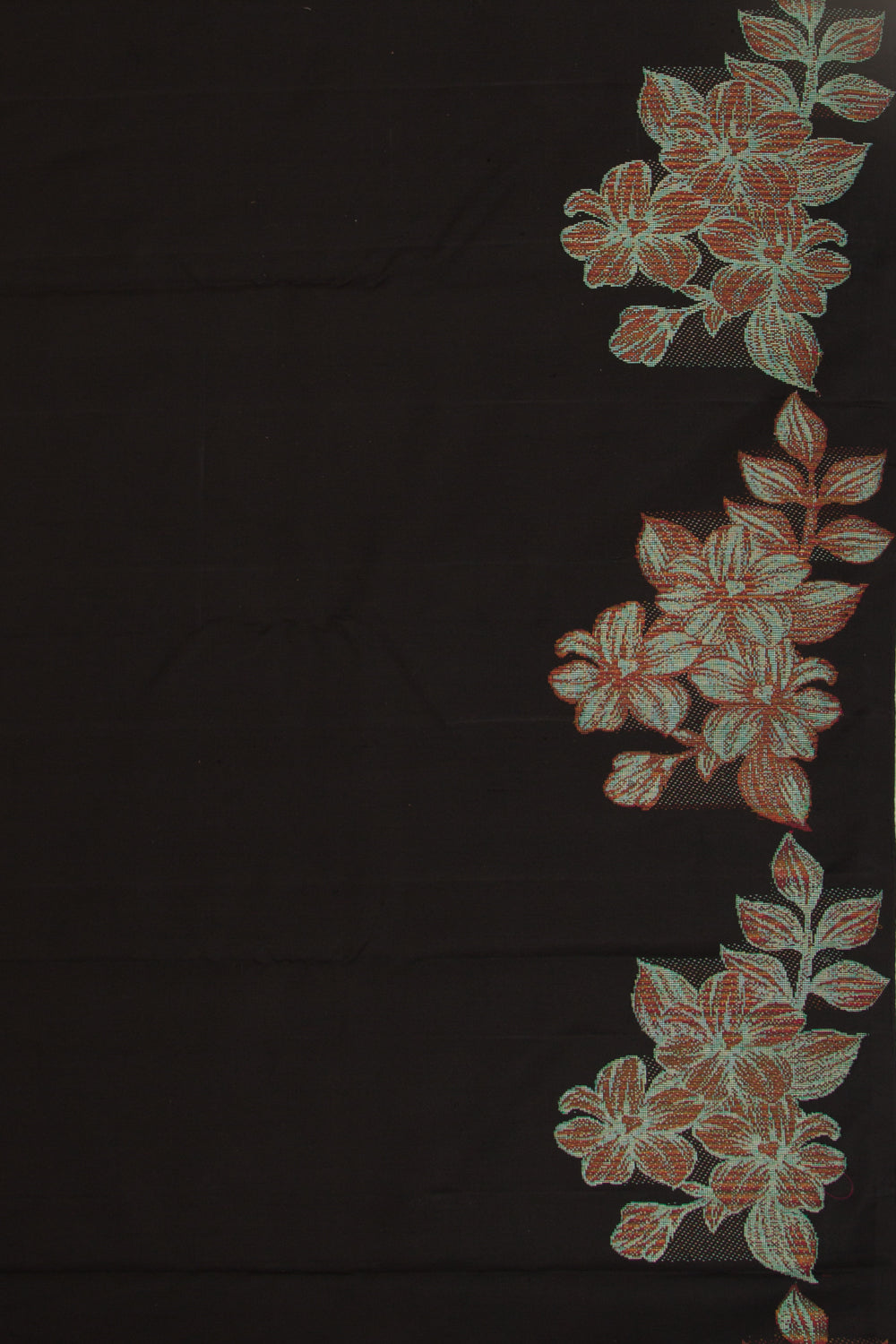 Kanchipuram Silk Plain Black Saree