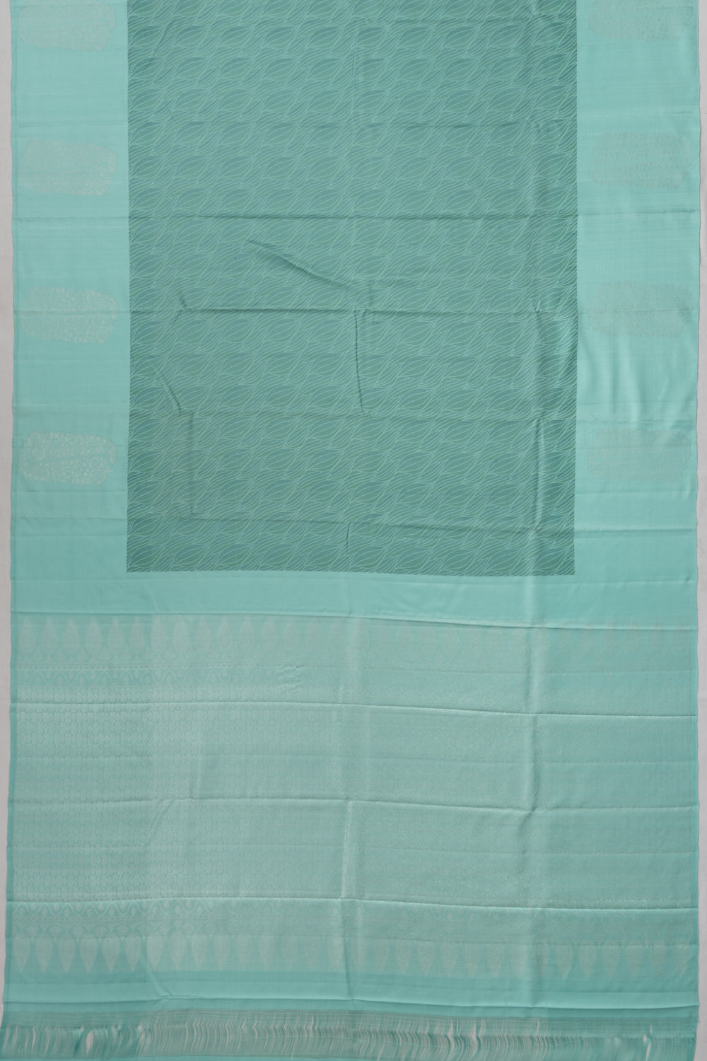 Kanchipuram Silk Geometrical Brocade Sage Green Saree With Gift Box And Rakhi
