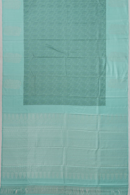 Kanchipuram Silk Geometrical Brocade Sage Green Saree With Gift Box And Rakhi